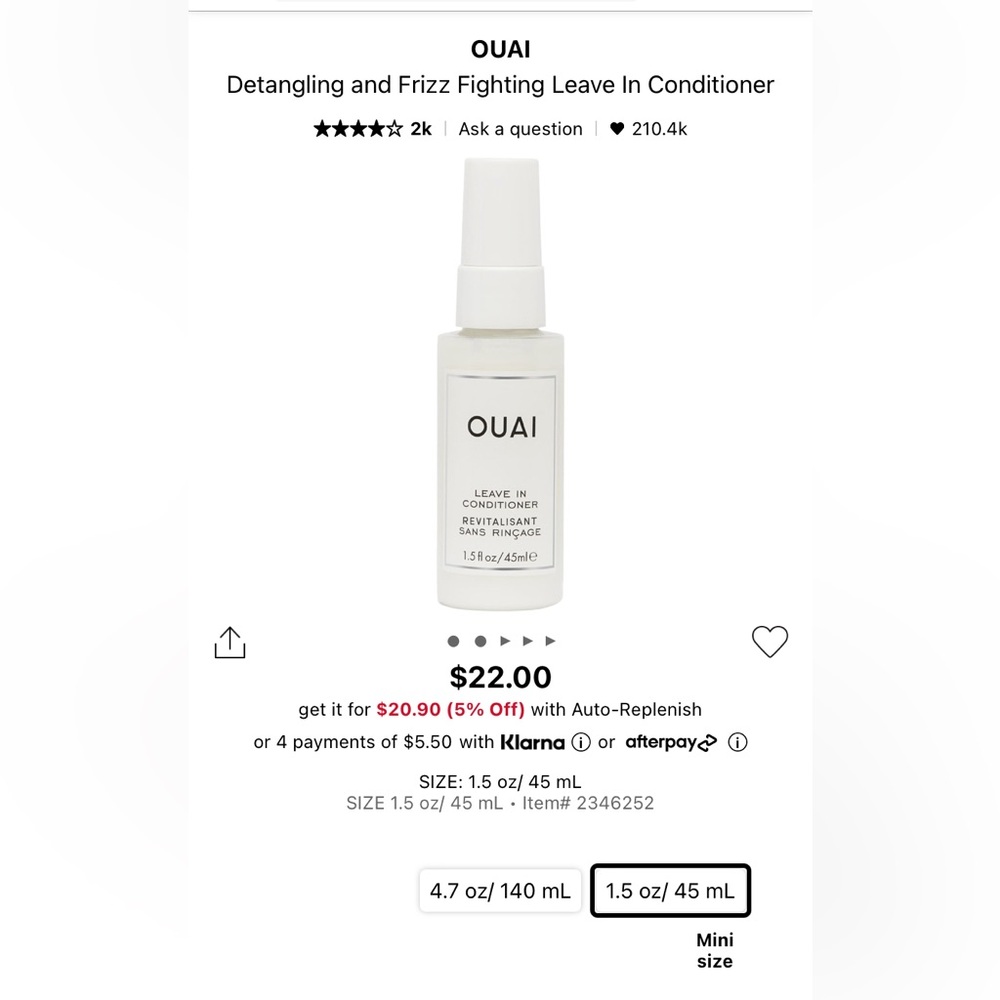 Ouai Leave in conditioner